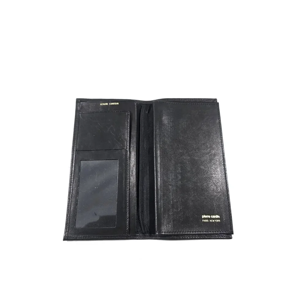 Pierre Cardin Dk Brown Leather Wallet Bifold Card-ID-Coin Holders 4 x 7 Lambskin